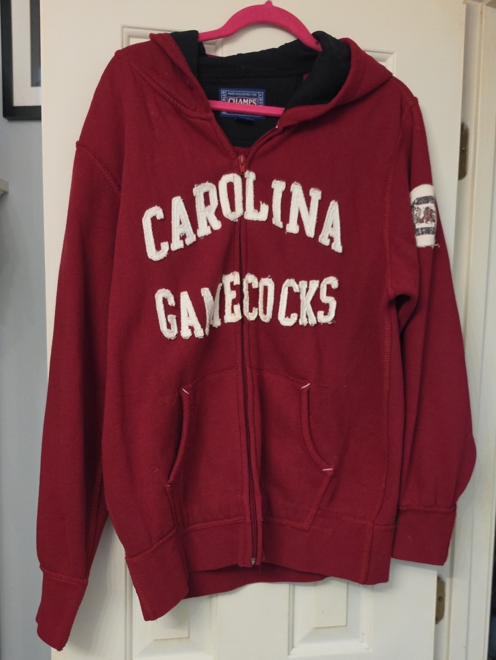 Champs Cqrolina Gamecocks  Fleece Distressed Hoodie Size Medium Size Medium